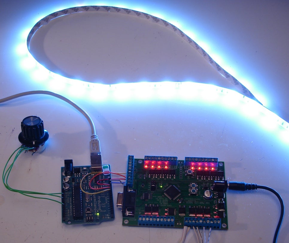 Control Ikea Dioder LED Strip With Arduino + 16X PWM LED Fader Board