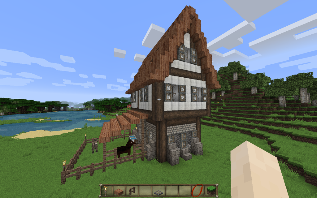 How To Build A Medieval House In Minecraft 17 Steps With Pictures Instructables