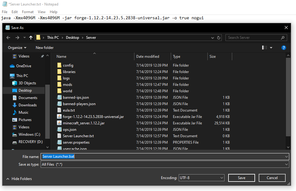 How To Setup A Modded Minecraft Server 1 12 2 6 Steps Instructables
